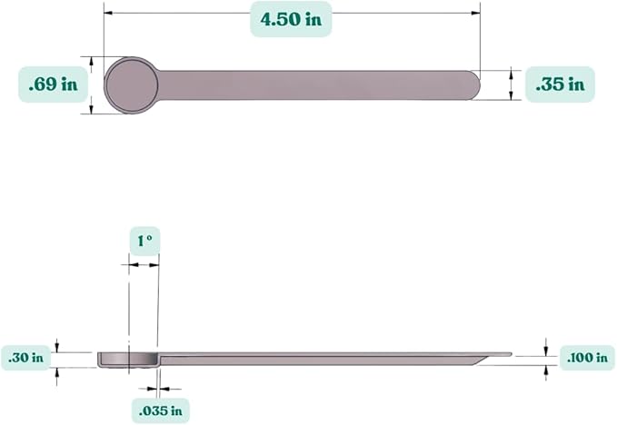 1/4 Teaspoon (1.25 mL) Long Handle Scoop for Measuring Coffee, Pet Food, Grains, Protein, Spices and Other Dry Goods (Pack of 10)