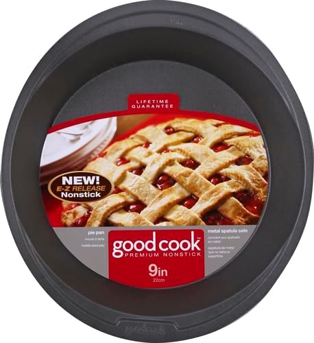GoodCook Everyday Nonstick Steel Pie Pan, 9", Gray (Pack of 12)