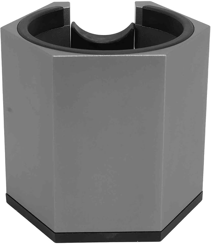 Coffee Portafilter Holder Stand with Adjustable Height Knob and Removable Bracket Cover, Aluminum Alloy Non Slip Base for Restaurants Homes Cafes (Black)