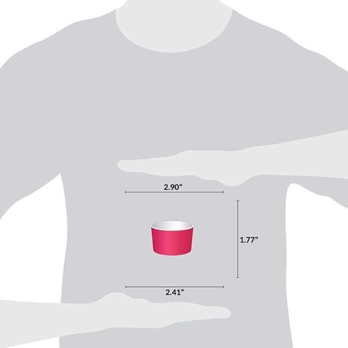 UNIQ 1000-Count 4 oz Paper Ice Cream Cups Pink Color | Disposable Food & Dessert Bowls for Ice Cream, Yogurt, Gelato | Frozen Dessert Supplies