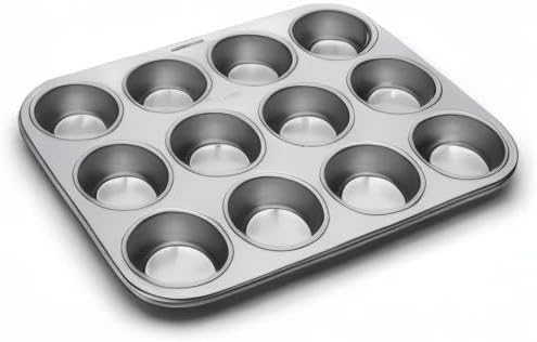 Fox Run Muffin and Cupcake Pan, 12 Standard Cup Stainless Steel Muffin Pan