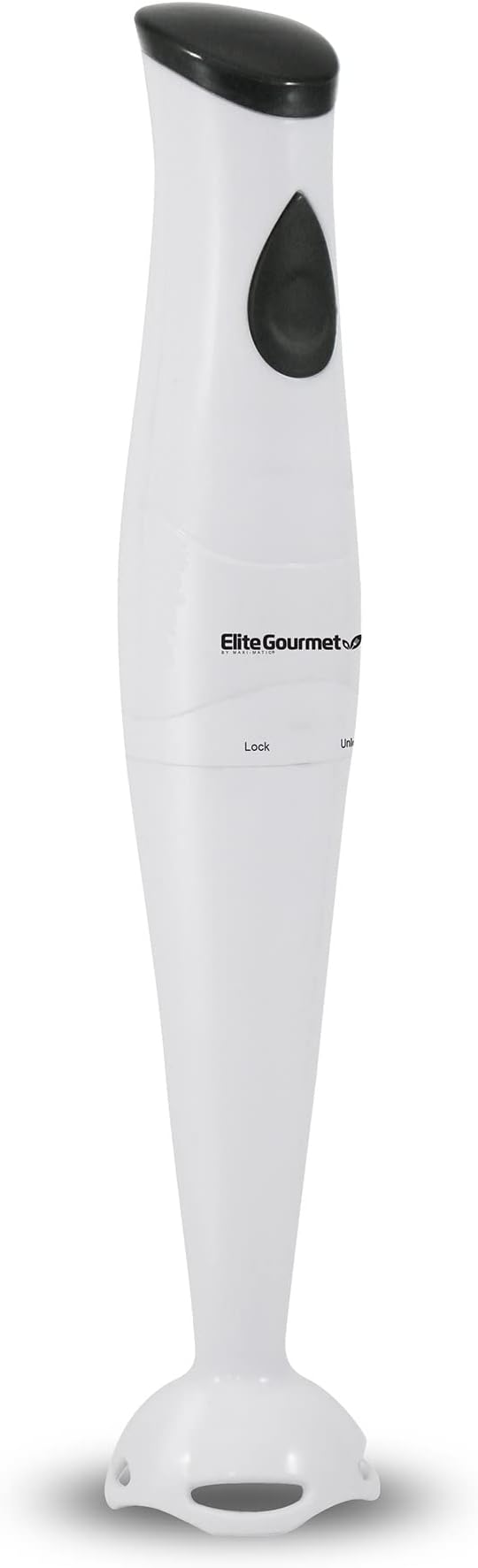 Elite Gourmet EHB-2425X Electric Immersion Hand Blender Stick, Mixer, Chopper, 1-Touch Control Multi Purpose, 150 Watts, For Soups, Sauces, Baby Food, White