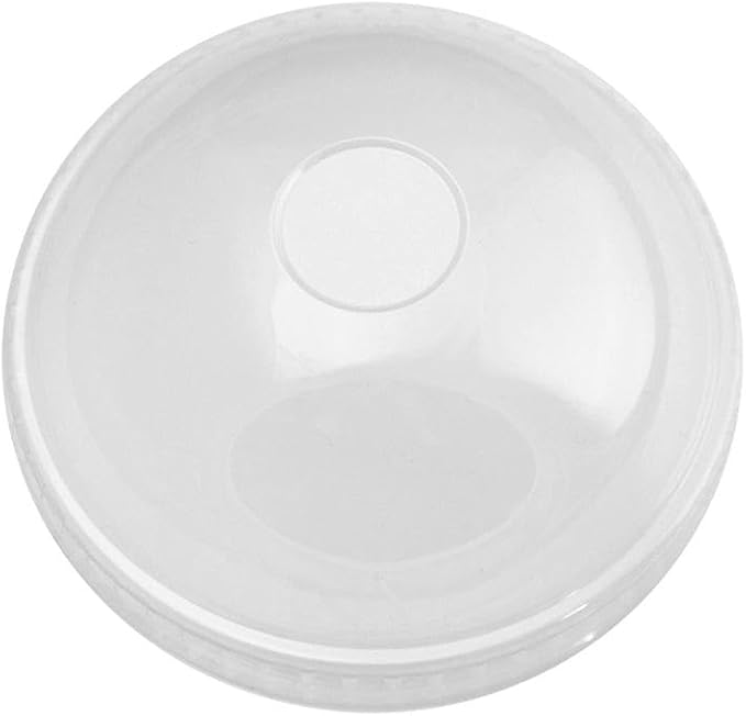 [100 Count] Dome Ice Cream Cup Lids - 4 oz Clear Disposable Lids - Fit Our 4 oz Cups Perfectly - *Cups Sold Separately* Frozen Dessert Supplies