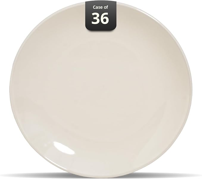 Stoneware Coupe Commercial Grade Dinnerware, Ivory, Plate 7.25", Case of 36