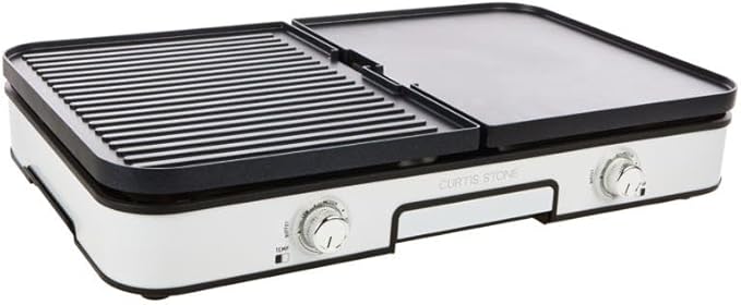 Curtis Stone Dura-Pan 3-in-1 Electric Grill Griddle (Renewed)