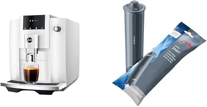 Jura E4 Automatic Coffee Machine Bundle with CLEARYL Smart+ Filter