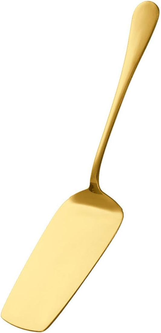 1Pcs Stainless Steel Lasagna Server,Stainless Steel Solid Turner,Stainless Steel Cake Pizza Shovels Kitchen Server (gold)
