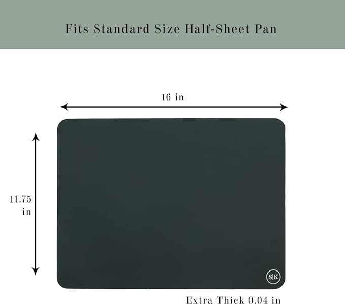 The Silicone Kitchen Reusable Silicone Oven Baking Mats Gift Set Bundle, 2 Half-Sheet, 2 Quarter-Sheet, Vintage Navy Blue, Pearl Gray