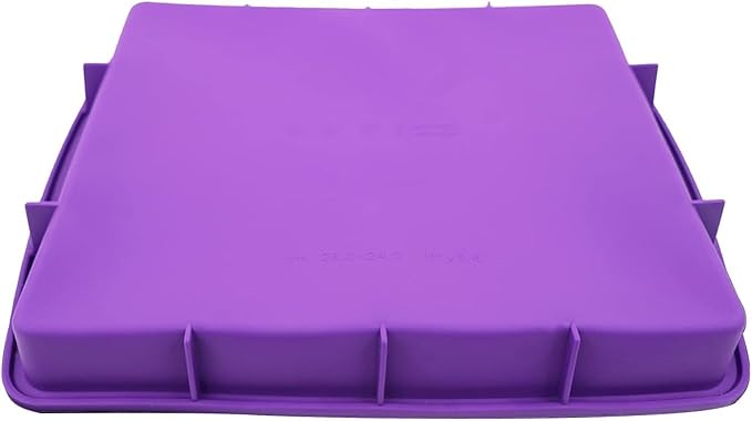 Lmaray 11 x 9.5 Inch Purple Silicone Baking Pan, Safe, Durable, Easy Cleanup, Microwave and Oven Safe, 2 Pieces