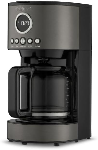 Cuisinart DCC-1220BKSFR 12 Cup Coffeemaker, Stainless Steel Black - Certified Refurbished