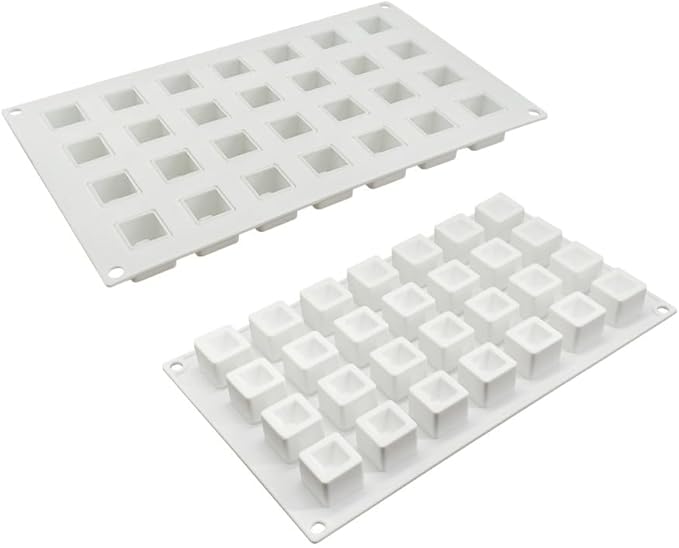 Epoxy Resin DIY Ice Cube Mold - 28 Grid Square Silicone Mold (11.8 x 7 x 1 inch)