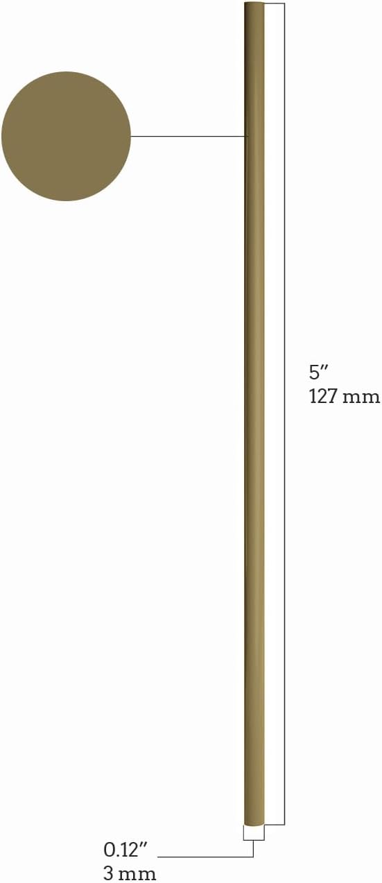 Disposable Plastic Coffee Stirrer Straw - 5 Inch Sip Stir Stick (1000, Gold)