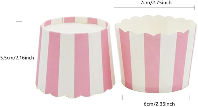100pcs Random Colorful Premium Greaseproof Cupcake Paper Liners No Muffin Pan Needed Cupcakes Papers