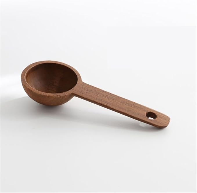 Wooden Coffee Spoon in Walnut, Coffee Scoop Measuring for Coffee Beans, Whole Beans Ground Beans or Tea, Home Kitchen Accessories, Coffee Scoop - 1 Pack, 15ml