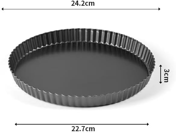 2 Pack Tart Pan 9 Inch Tart Pan with Removable Bottom, 1.1 Inch Deep Baking Pan