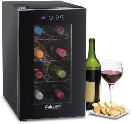 Cuisinart CWC-800CEN 8-Bottle Private Reserve Wine Cellar, Black & CWO-25 Electric Wine Opener, Stainless Steel
