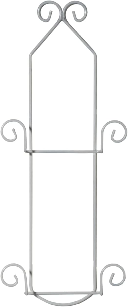 Tripar 2 Tier Vertical White Plate Rack for Collectible Plates, Plaques, Dishes, & China