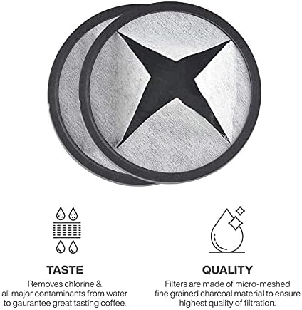 6-Pack Replacement Charcoal Water Filter Discs for Mr. Coffee Brewers Coffee Machines