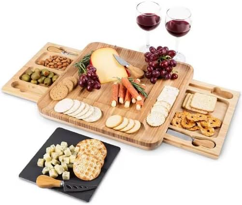 Personalized Charcuterie Board Gift Set with Accessories - Custom Engraved Cheese Board for Couples, Wedding, Housewarming - Unique Host Gift for New Home, In-Laws, Entertaining
