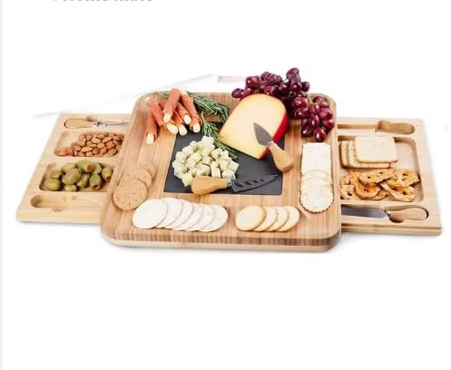 Personalized Charcuterie Board Gift Set with Accessories - Custom Engraved Cheese Board for Couples, Wedding, Housewarming - Unique Host Gift for New Home, In-Laws, Entertaining