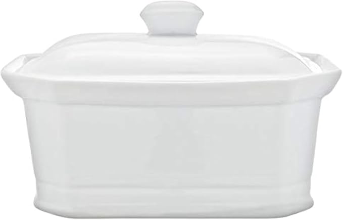 Cosy & Trendy rh46635 Pate Terrine with Ceramic Lid, White, 20 x 14.5 x 8.5 cm