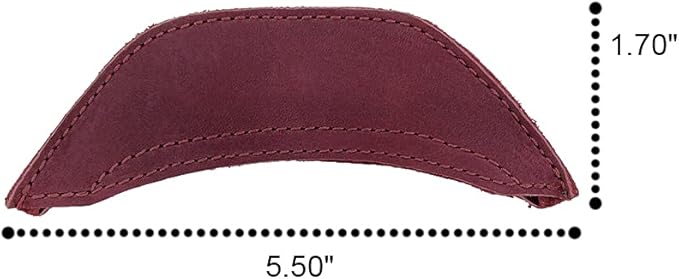 Rustic Leather Hot Handle Holder (Cast Iron Side Kick Potholder) Double Layered, Double Stitched and Handmade by Hide & Drink (Sangria)
