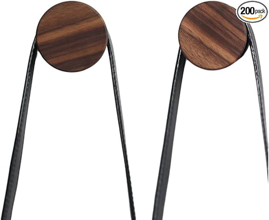 2 PCS Retro Magnetic Hooks, Wrought Iron Wooden Ball Hooks, Creative Punch-Free Storage for Refrigerators, Metal Doors, and Lockers (Walnut Wood,L)