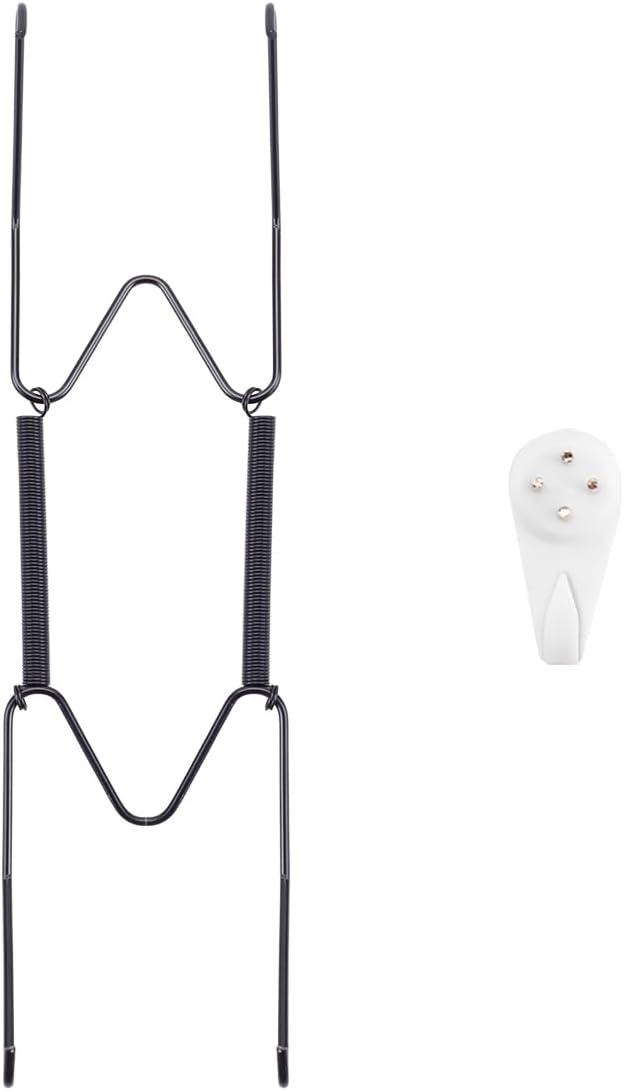 Bilillo Plate Hangers for The Wall, Suitable for 8''-10'' Decorative Plate,Invisible Heavy Duty Wire Plate Holder with Wall Hooks, Plate Hangers for Displaying Plates, Platter, Dish (Black)