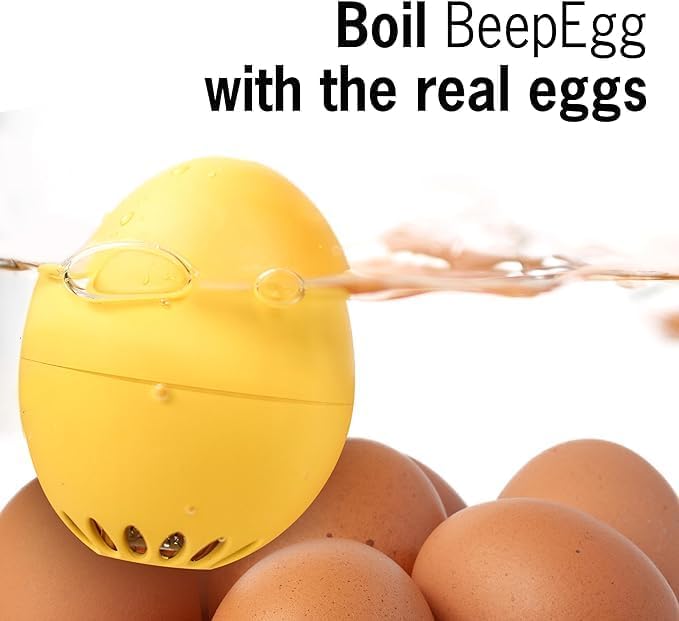Wolf BeepEgg – Egg Timer for Boiling Eggs – Musical Egg Cooker for Soft, Medium, Hard Boiled Eggs – Food Safe – Singing Floating Egg Timer – Egg Cooker for 3 Levels of Doneness - Brainstream
