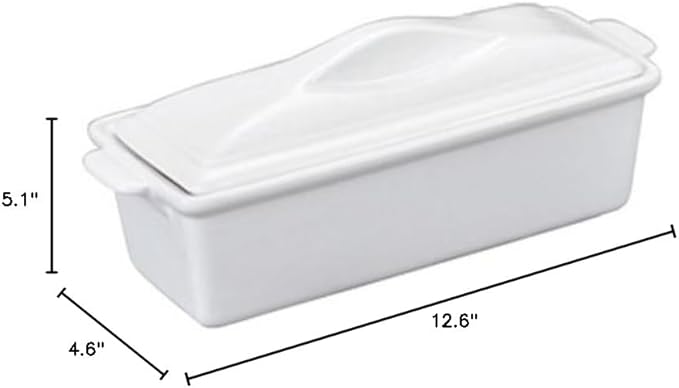 EBM Ceramic White Terrine, Large
