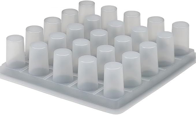 25-Cavity Ice Pop Gelatin Mold – Molde para Gelapaletas – 100 mL Popsicle Mold Tray – Plastic Frozen Treat Mold – Made in Mexico