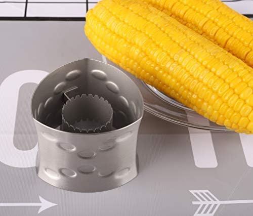 Corn Stripper Cutter Stainless Steel Corn Peeler Corn Stripping Tool for Home Kitchen with Serrated Blade