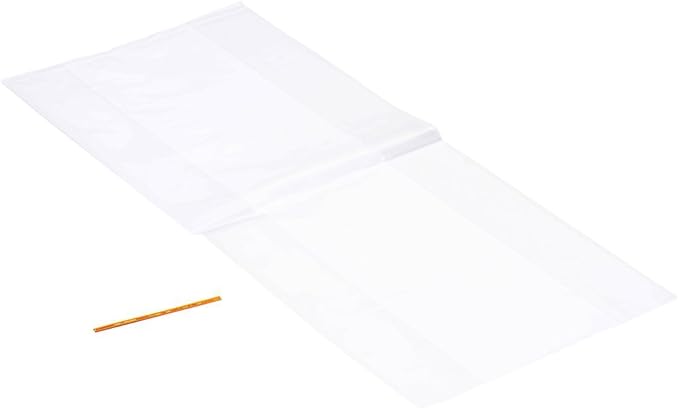 Bread Bags with Ties, Heavy Duty, Reusable, 100 Clear Bags and 100 Ties