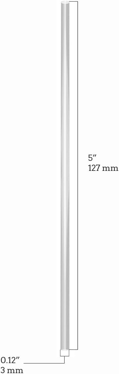 Disposable Plastic Coffee Stirrer Straw - 5 Inch Sip Stir Stick (Clear, 1000)