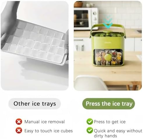 Mini Ice Cube Tray with Lid and Bin + Mini Ice Cube Trays with Lids