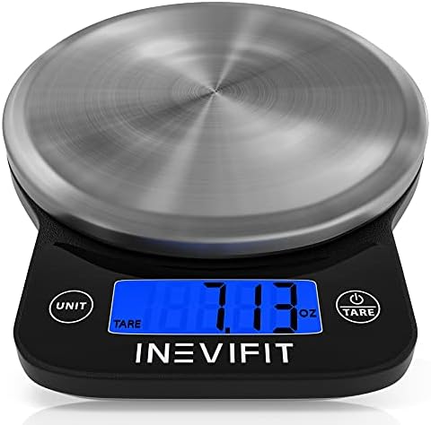 INEVIFIT Strength & Nutrition Bundle, Digital Kitchen Scale & 150 LBS Resistance Band Set for Home Workouts & Meal Prep