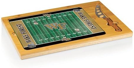 PICNIC TIME NCAA Icon Glass Top Cutting Board & Knife Set, Cheese Boards Charcuterie Boards, Serving Platter, (Parawood & Bamboo)