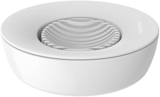 Fiskars Egg Slicer, Synthetic Material/Stainless Steel, 13.3 x 12 x 4.2 cm, Functional Form, White, 1016126