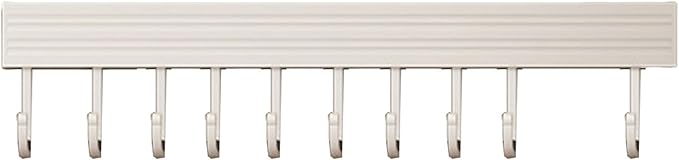 ZJchao Space Aluminum Kitchen Utensils Hanger Rack Organizer White (10 Hooks 50cm)