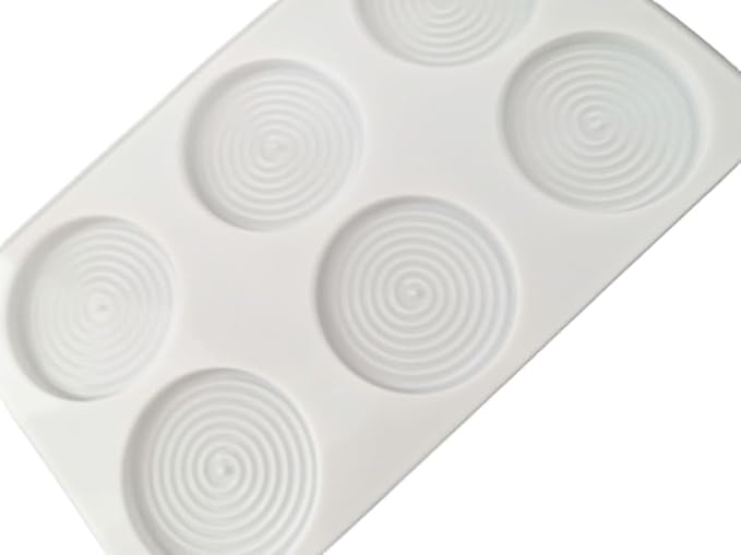 6 Holes Vortex Shape Silicone Mold for Baking Mousse Cake Ice Cream Dessert Pudding Brownie Pastry Fondant Jelly Cake Decoration Mold