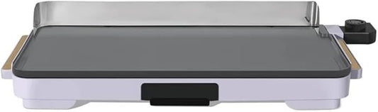 Electric Griddle 12x22 Inch with Backsplash, Nonstick Cooking Surface, Adjustable Temperature Control (Lavender)