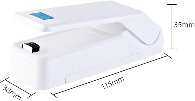 Handheld Heat Vacuum Sealer Mini Portable Sealer Small Household Plastic Bag Sealer Multifunctional Snack Sealer (Color : White, Size : 11.5x3.8x3.5cm)