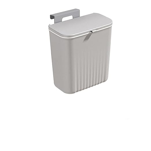 Hanging Trash Can, Kitchen Garbage Bin Waste Bins, Kitchen Hanging Trash Can with Lid Wall Mounted Kitchen Trash Can for Cabinet Door Recycling Trash Basket (Color : A)