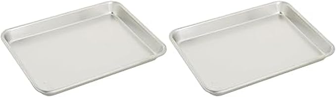 Chigcago Metallic Recyled Aluminum Small 9x13 Baking Sheet, Made With Recylced Aluminum, Perfect For Everyday Baking And Roasting Use (Pack of 2)