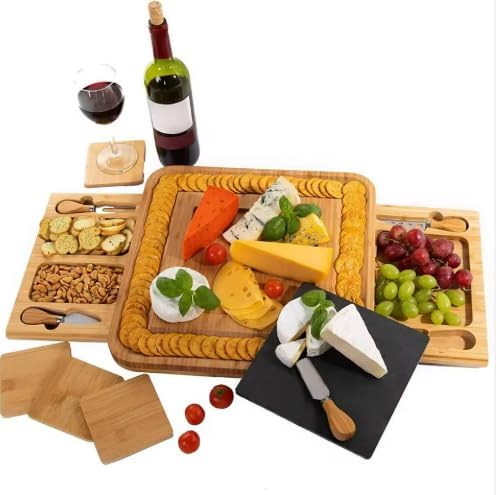 Personalized Charcuterie Board Gift Set with Accessories - Custom Engraved Cheese Board for Couples, Wedding, Housewarming - Unique Host Gift for New Home, In-Laws, Entertaining