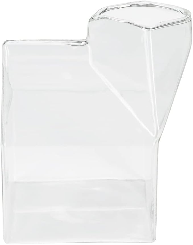 Restaurantware 12 Ounce Glass Milk Carton 1 Reusable Milk Carton Creamer - Durable Serve Cream Milk or Juice Clear Glass Mini Milk Carton Dishwasher-Safe For Homes or Restaurants