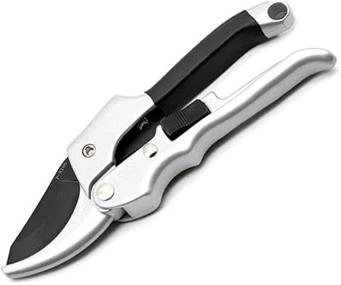 SK5 Ratchet Pruning Shears for Weak Hands Heavy Duty Garden Clippers with Spring Assist and Ergonomic Grip for Branches and Fruit Trees