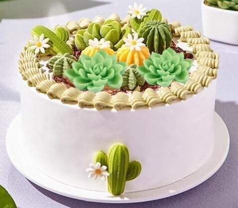 Cactus Silicone Molds Cacti Hawaiian Fondant Mold for Making Sugar Chocolate Candy Gum Paste Cupcake Cake Decoration Supplies