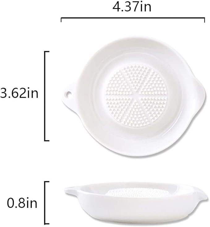 Advanced Ceramic Grater for Ginger, Garlic and Onion, 4 Inches (4-Inch)