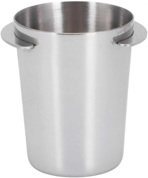 Coffee Dosing Cup 51mm, Espresso Coffee Dosing Cup, Stainless Steel Dosing Cup Compatible with All 58mm Portafilter,Coffee Powder Cup, Coffee Powder Feeder (1, Silver, 51mm)